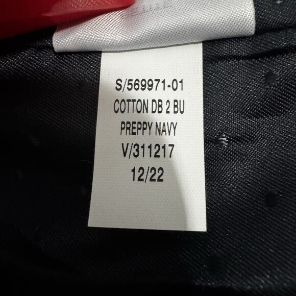 NWT BANANA REPUBLIC Womens 12P Blazer Cotton Navy Textured Stretch Preppy School - Picture 7 of 7